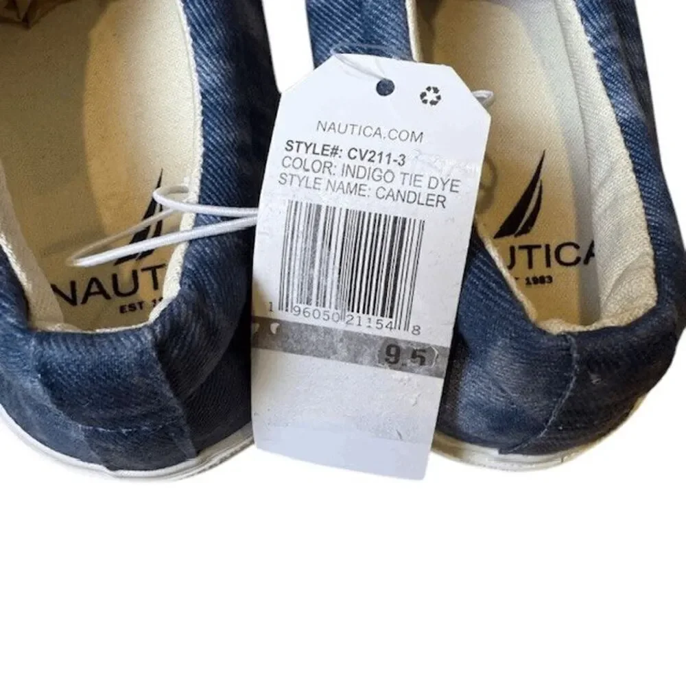 NWT Nautica Candler Slip On Shoes in Indigo Tie Dye Print Men's Size 9.5‎